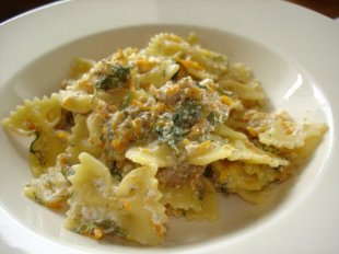 Farfalle con zucca Farfalle con zucca