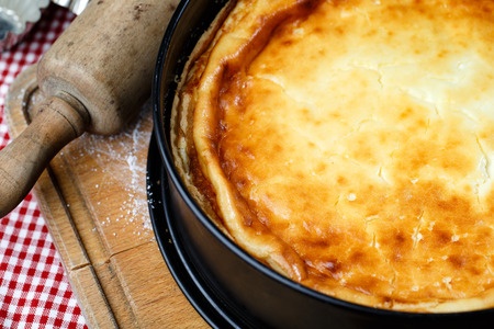 Ricotta Cheesecake in pan Ricotta Cheesecake in pan